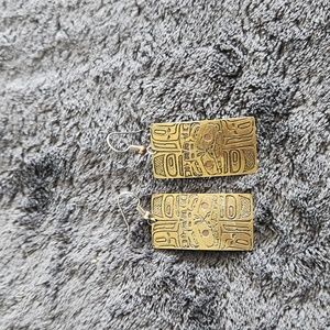 Brass dangle earrings